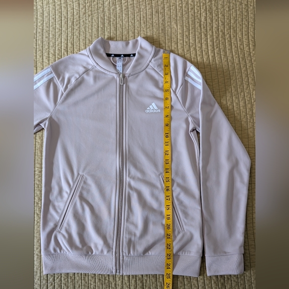 Adidas Women's Jacket 3 Stripes Classic Beige Size Small - Picture 9 of 11